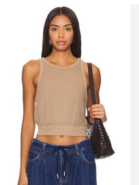 FREE PEOPLE WE THE FREE WOMEN'S VEST TANK IN CUBAN SAND SIZE XS